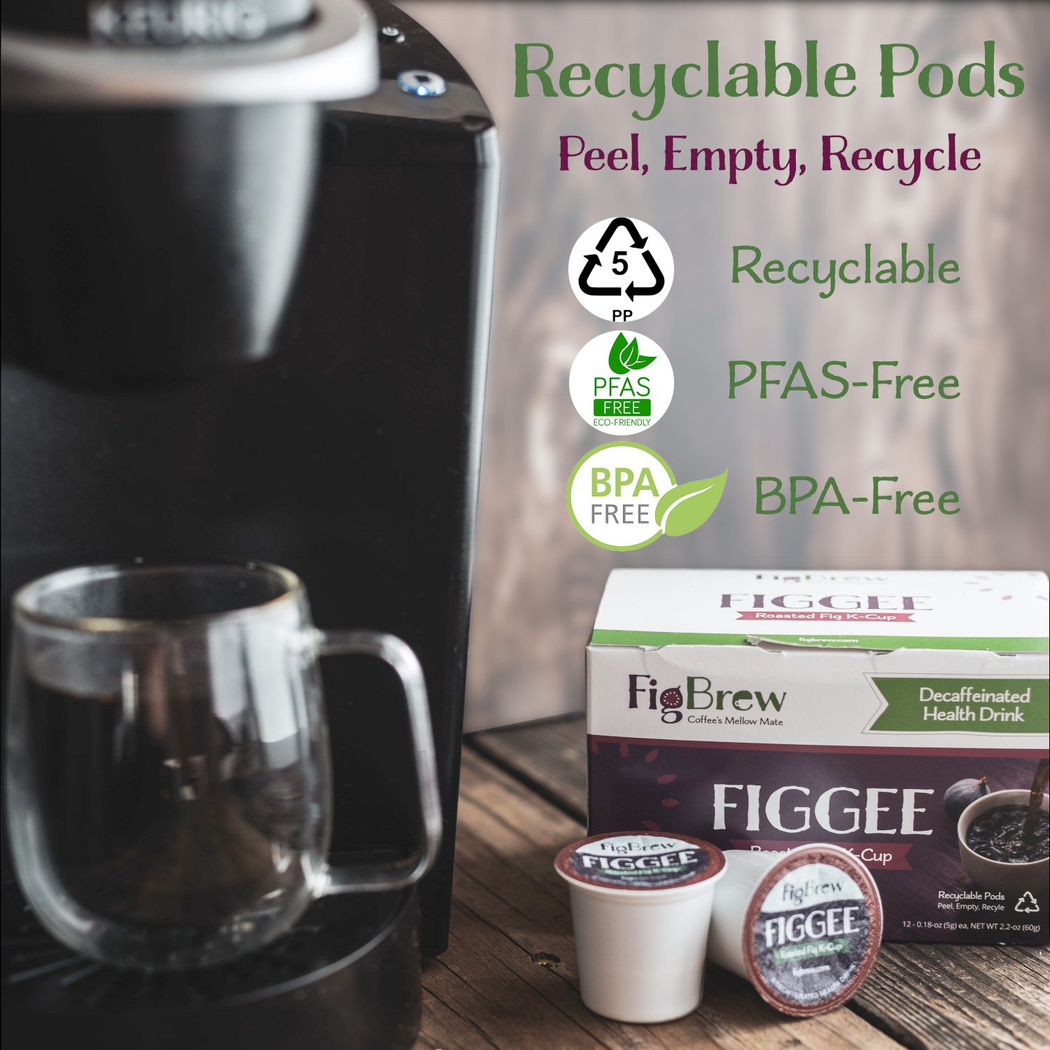 Pour Over Use K Cups Without Keurig Figgee Roasted Fig Single Use Pods