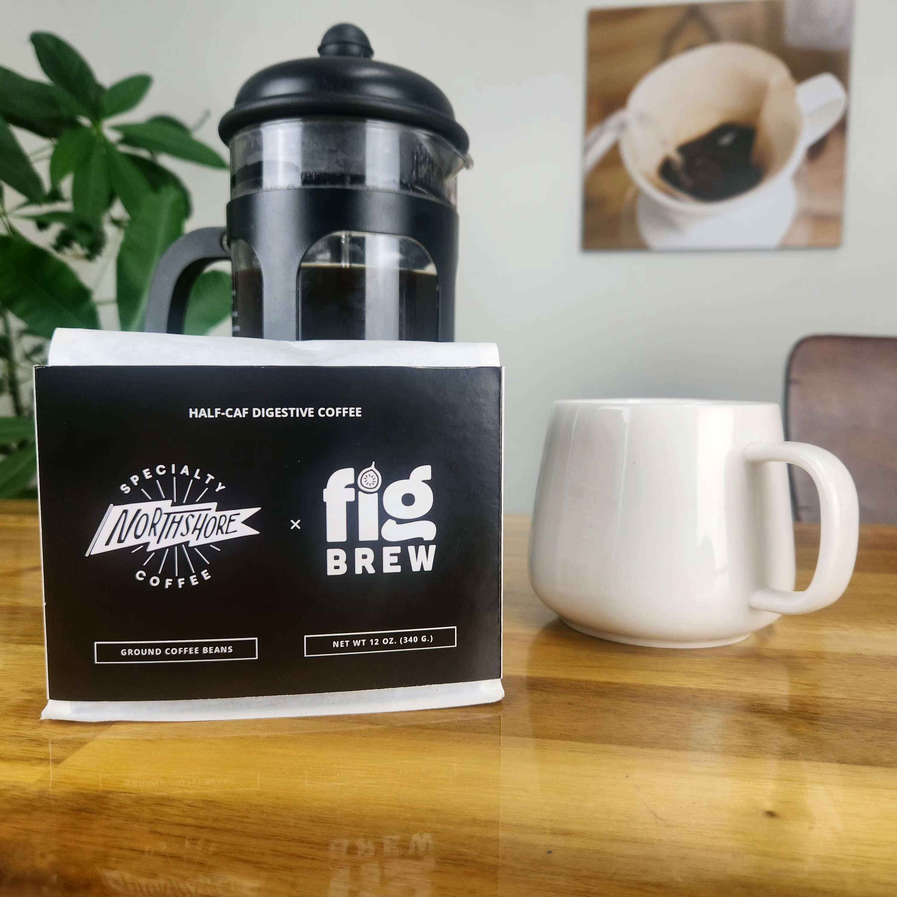 Northshore Half-Caf Digestive Coffee Blend 12-oz Bag