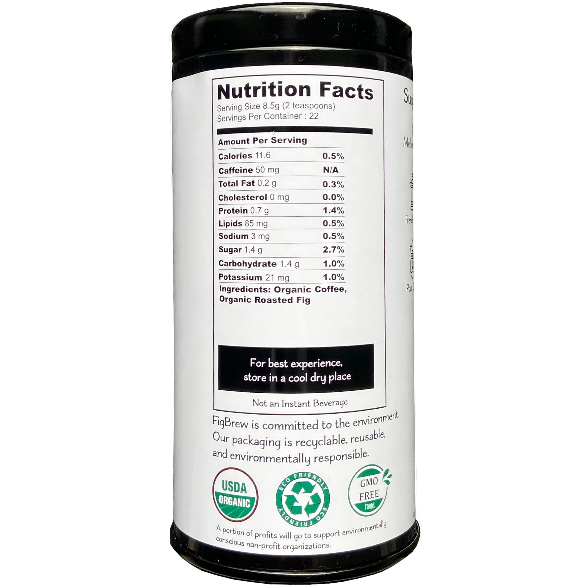 FigBrew Mellow Mix Nutrition facts